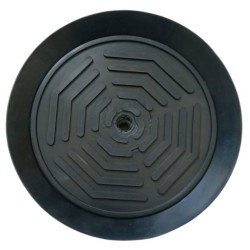 Ventouse à lèvre Ø 320mm en caoutchouc naturel noir. Fixation M16.  AXITEC